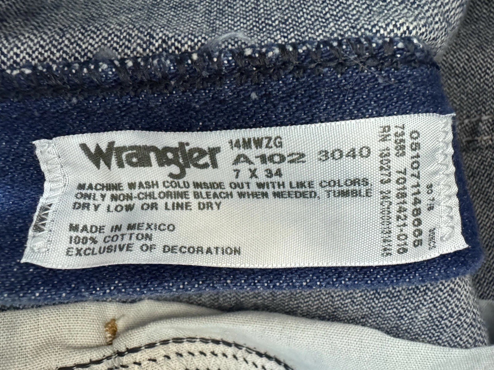 Wrangler Womens Cowboy Cut Slim Fit Jeans 7×34 High Rise Western Dark Wash