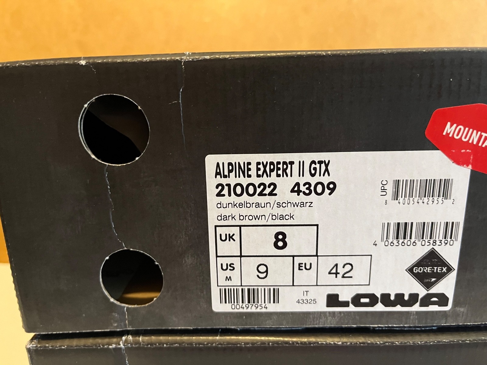 LOWA Alpine Expert II GTX GoreTex Boot Hiking Trekking Mountaineering Made ITALY