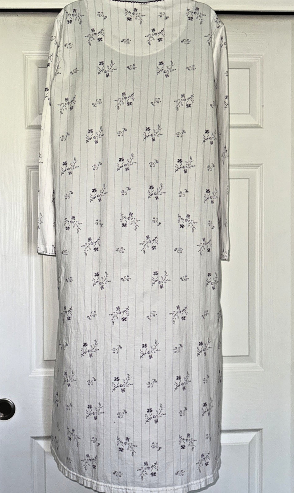Keyocean long Nightgown 100% Cotton Comfortable Lightweight Long-Sleeve XL
