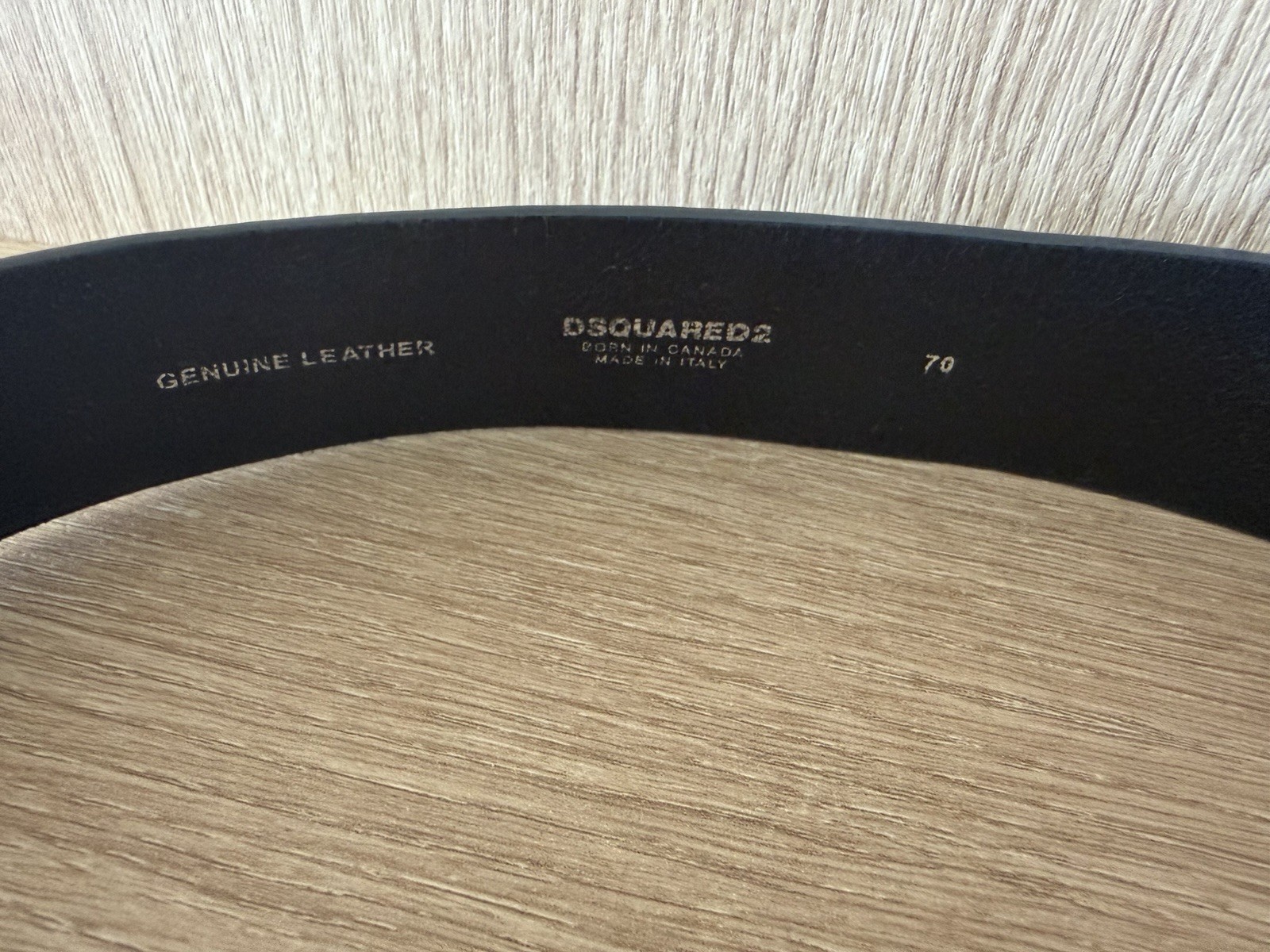 Dsquared2 Men’s Black Dress Belt Adjustable Silver-Tone Bear Buckle 70