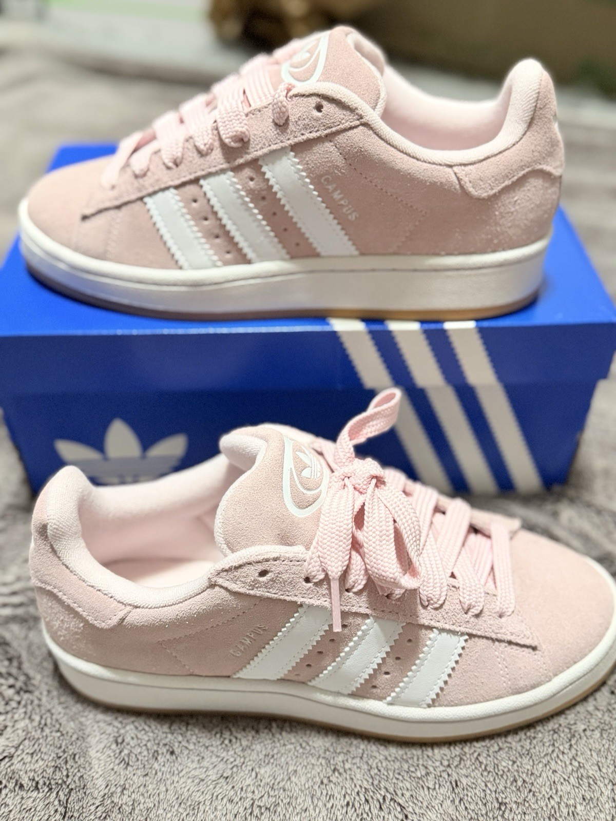 Adidas Campus 00s Clear Pink, Cloud White, Gum, Size 6 Shoes, Kids, Juniors