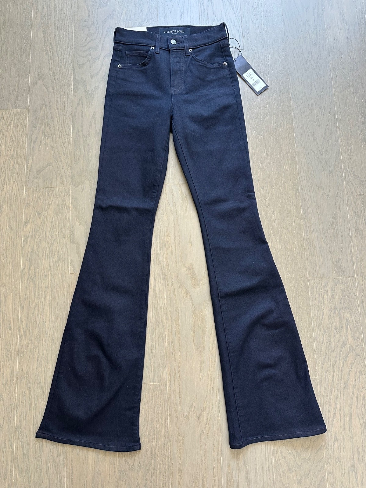 Veronica Beard BEVERLY Skinny Flare Jeans Jean Indigo Dark Wash – With Tags – 24