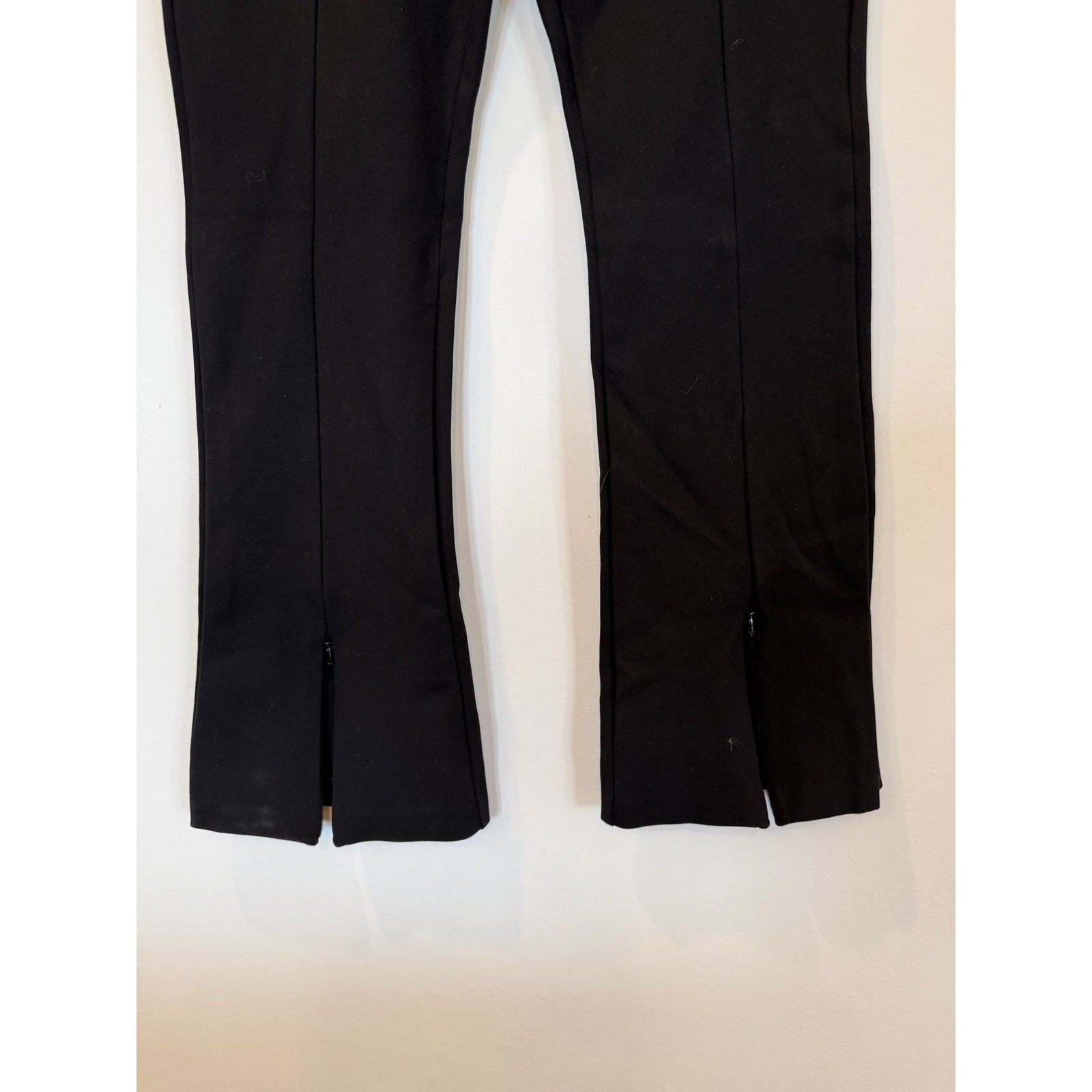 J Crew Mario Bellucci Roxanne Flare Zip Ankle Trouser Pants M Black