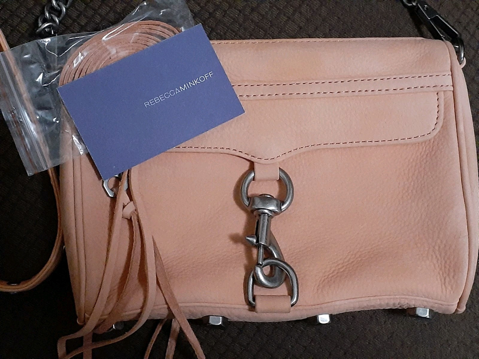 Rebecca Minkoff M.A.C. (Morning After Clutch) or Mini M.A.C. crossbody bag. Pink