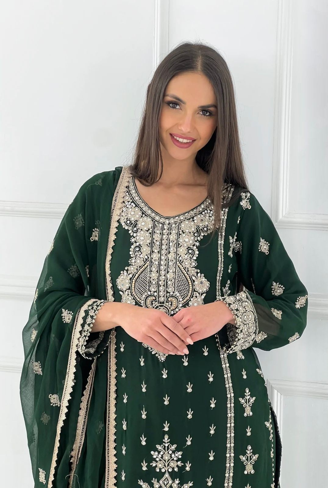 INDIAN SALWAR KAMEEZ PAKISTANI WEDDING PARTY DRESS WEAR BOLLYWOOD SUIT SHARARA
