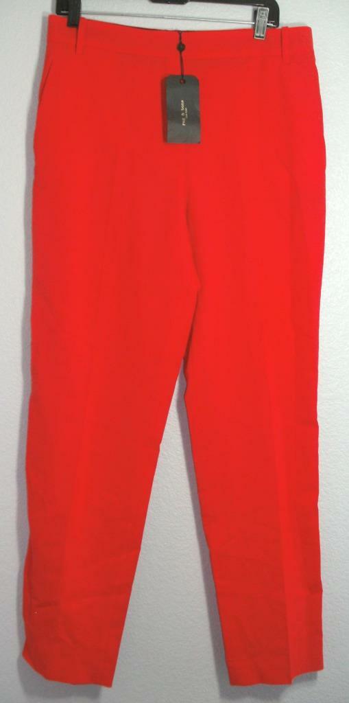 NWT Rag & Bone Oman Red Side Stripe Wool Blend Trousers Pants 10