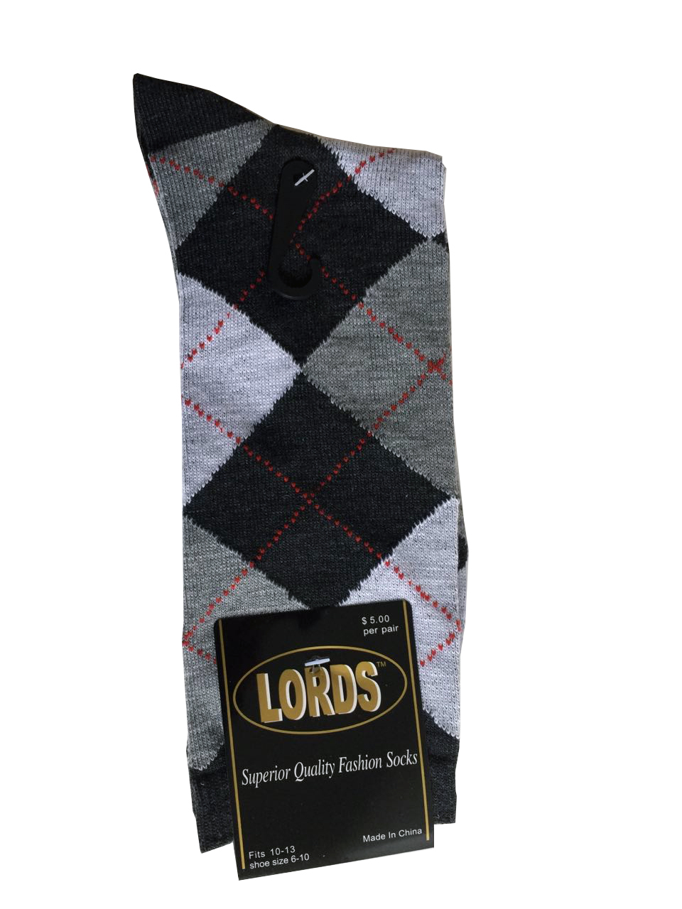 12 Pairs New Cotton Men’s Lords Argyle Style Dress Socks Size 10-13 Multi-color