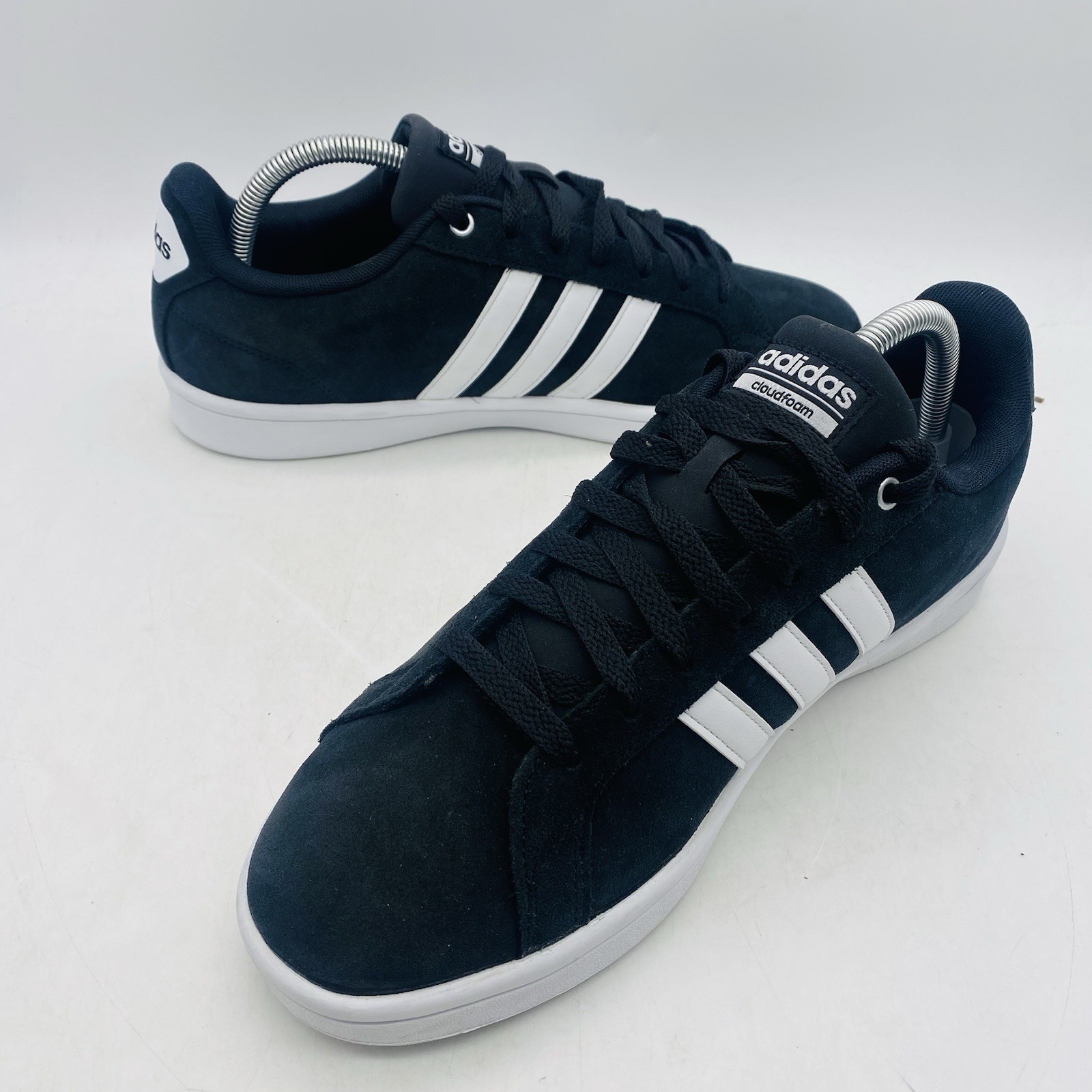 adidas CloudFoam Advantage Shoes Men’s Size 8.5 Black Suede Trainer Shoe B74226