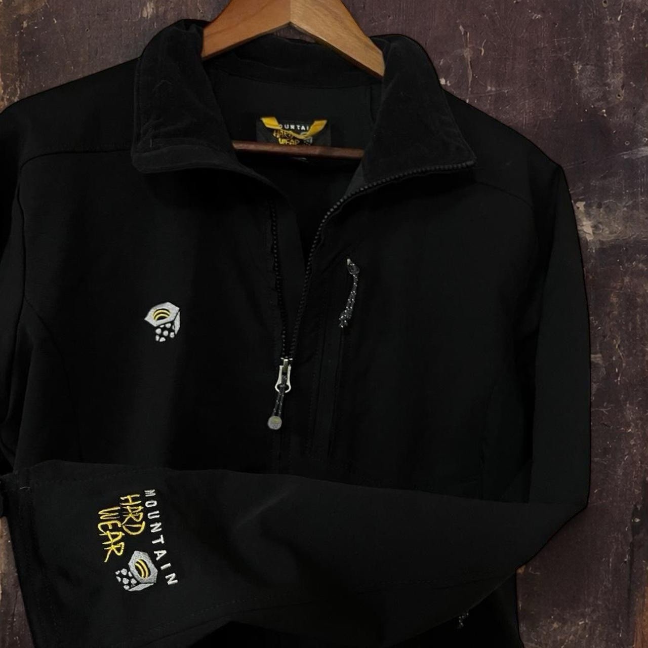 Mountain Hardwear Black Embroidered Logo Outdoor Zip Up Jacket