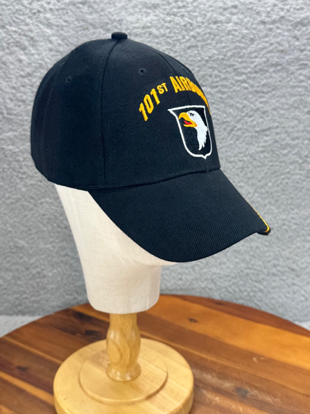 101ST Airborne Air Assault Strapback Old Abe Army Hat Cap Embroidered Black Kys