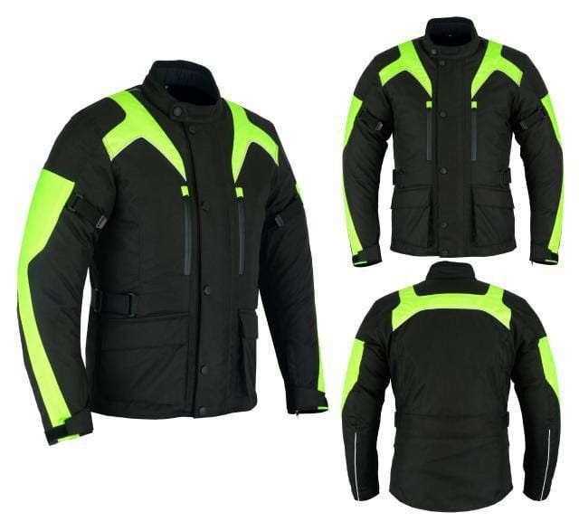 Mens Motorbike Motorcycle Jacket Waterproof Textile Cordura Fabric