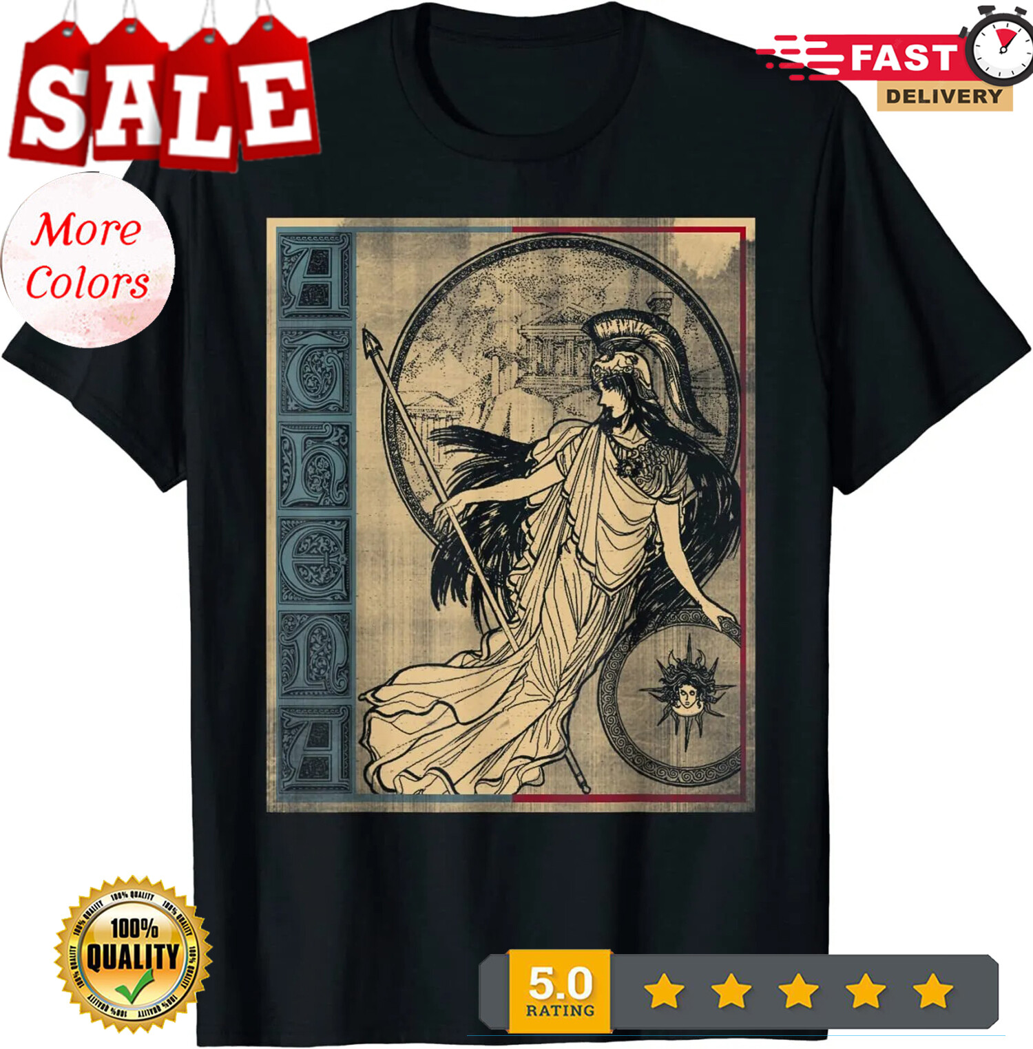 2025/NEW LIMITED Athena goddess in greek mythology Best Design Tee T-Shirt Size