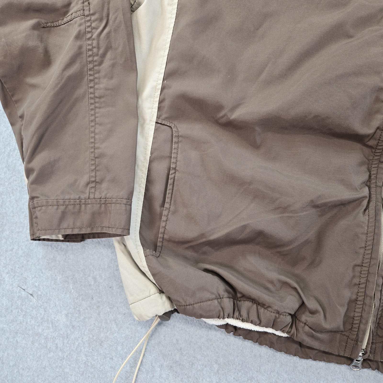 Dunkin’ Donuts Jacket Mens 2XL Brown Windbreaker Lined Insulated Pockets Logo