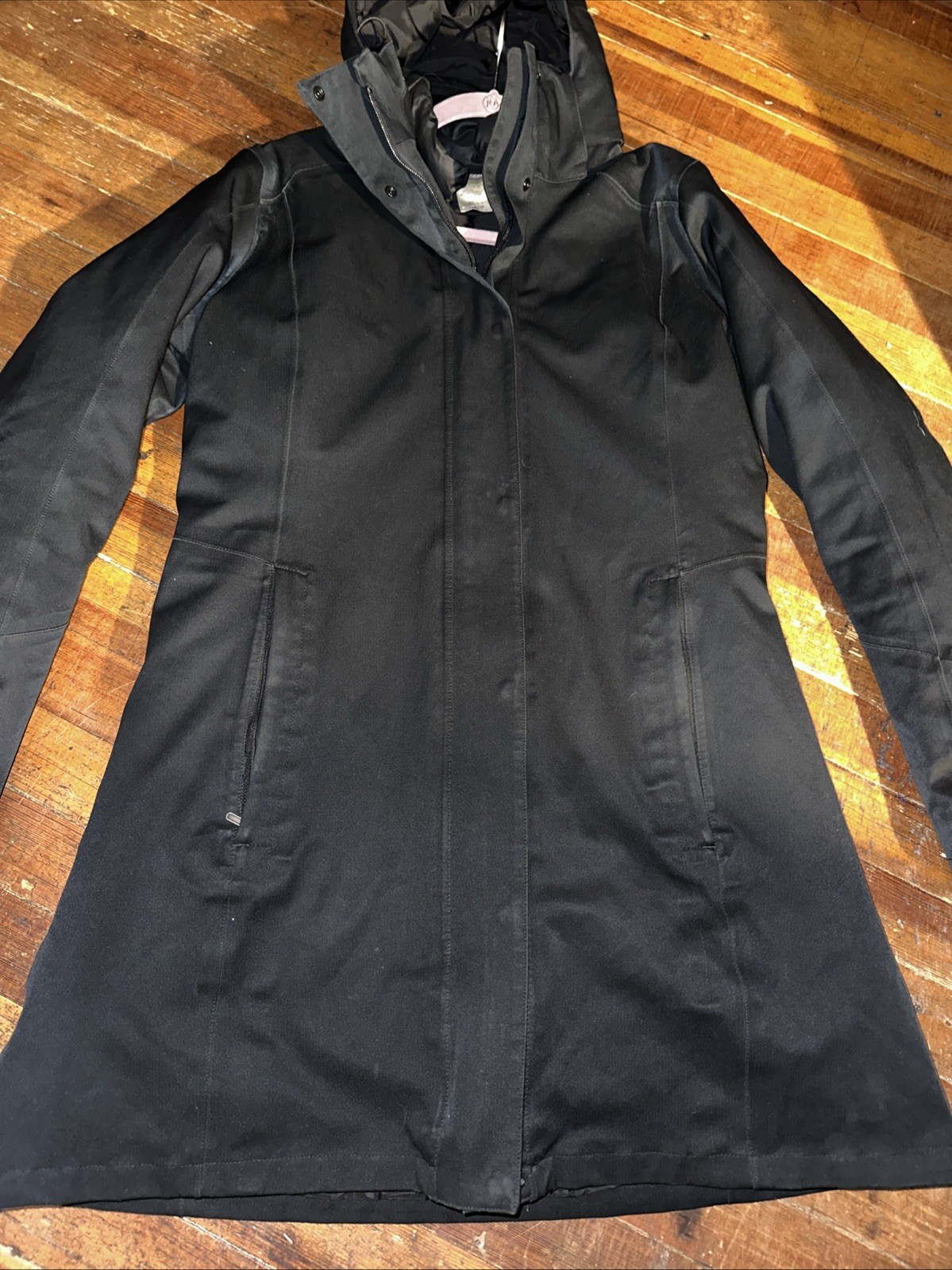 Patagonia 3-in-1 Tres Down Parka Jacket Womens Large BLACK Mint Condition