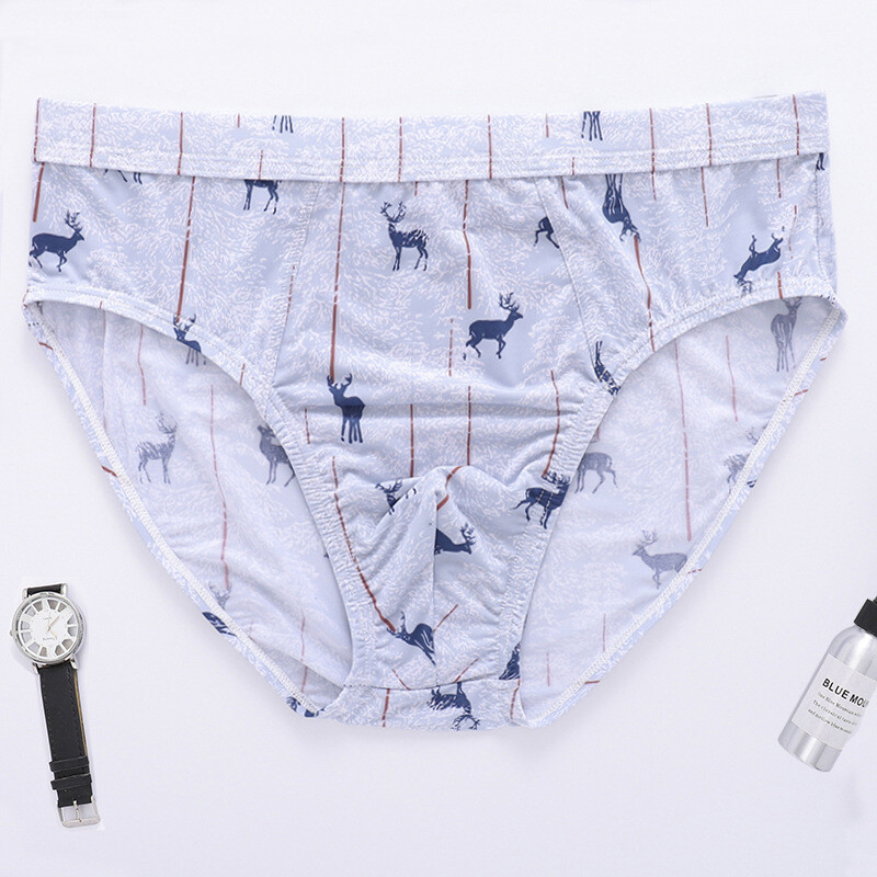 6XL Men’s Panties Ice Silk Underwear Men’s Shorts Lace Low-rise Briefs U Pouch