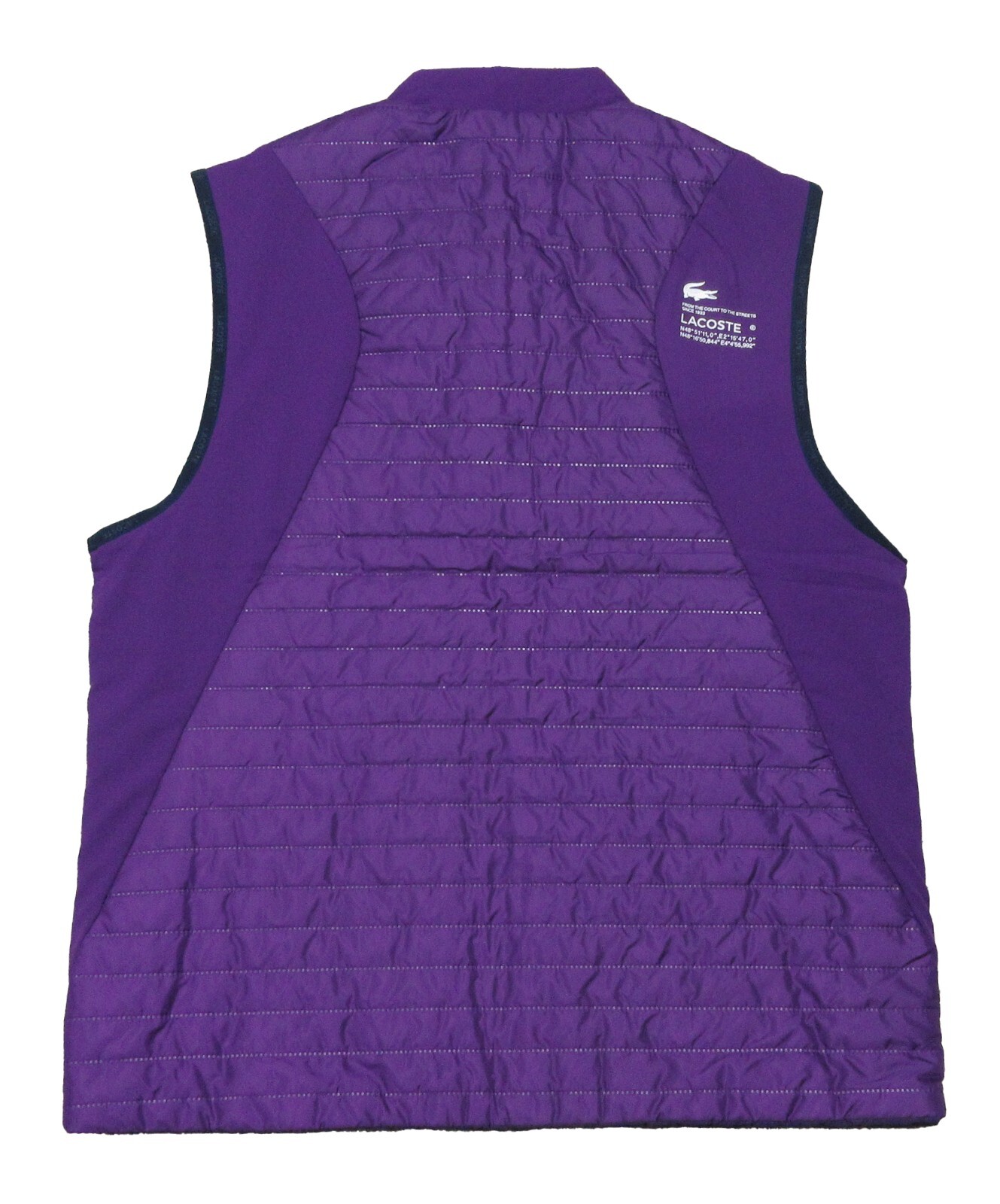 Lacoste Sport Men’s Navy Blue/Purple Padded Reversible Quilted Vest