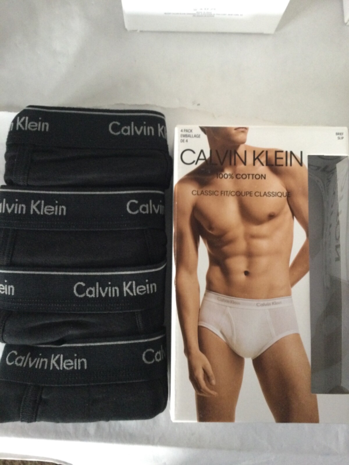 Calvin Klein 100% Cotton Classic Fit 4 Pack Brief New Box Black Red Green Purple