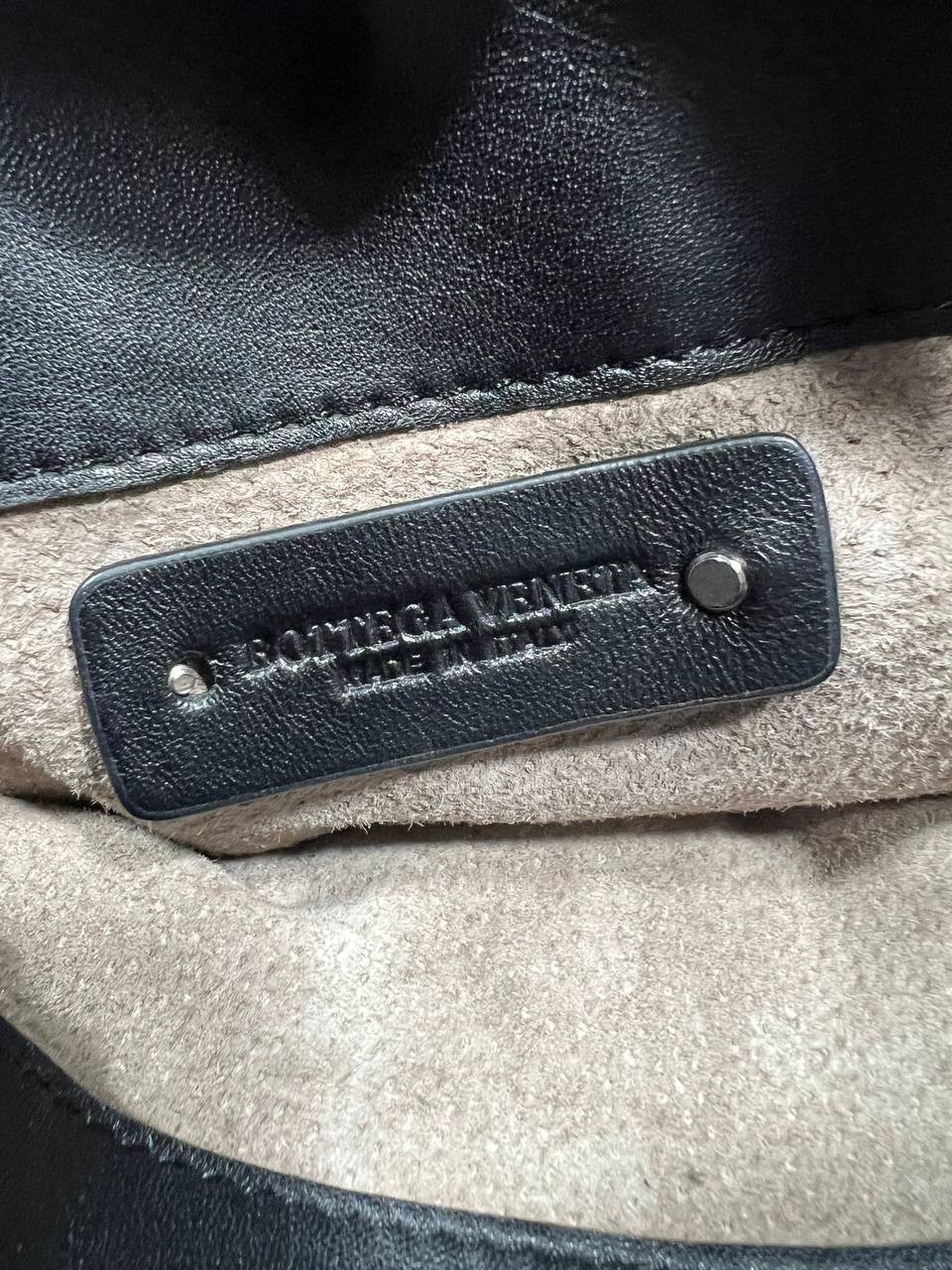Bottega Veneta Intrecciato Leather Tote Bag Black Woven Handbag Made in Italy