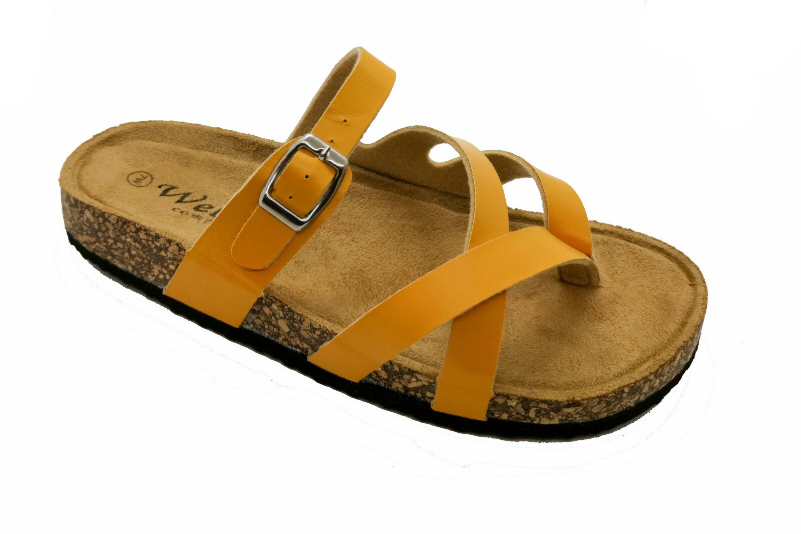 Women’s Slide Buckle T-Strap Cork Platform Flip Flop Shoes Sandals