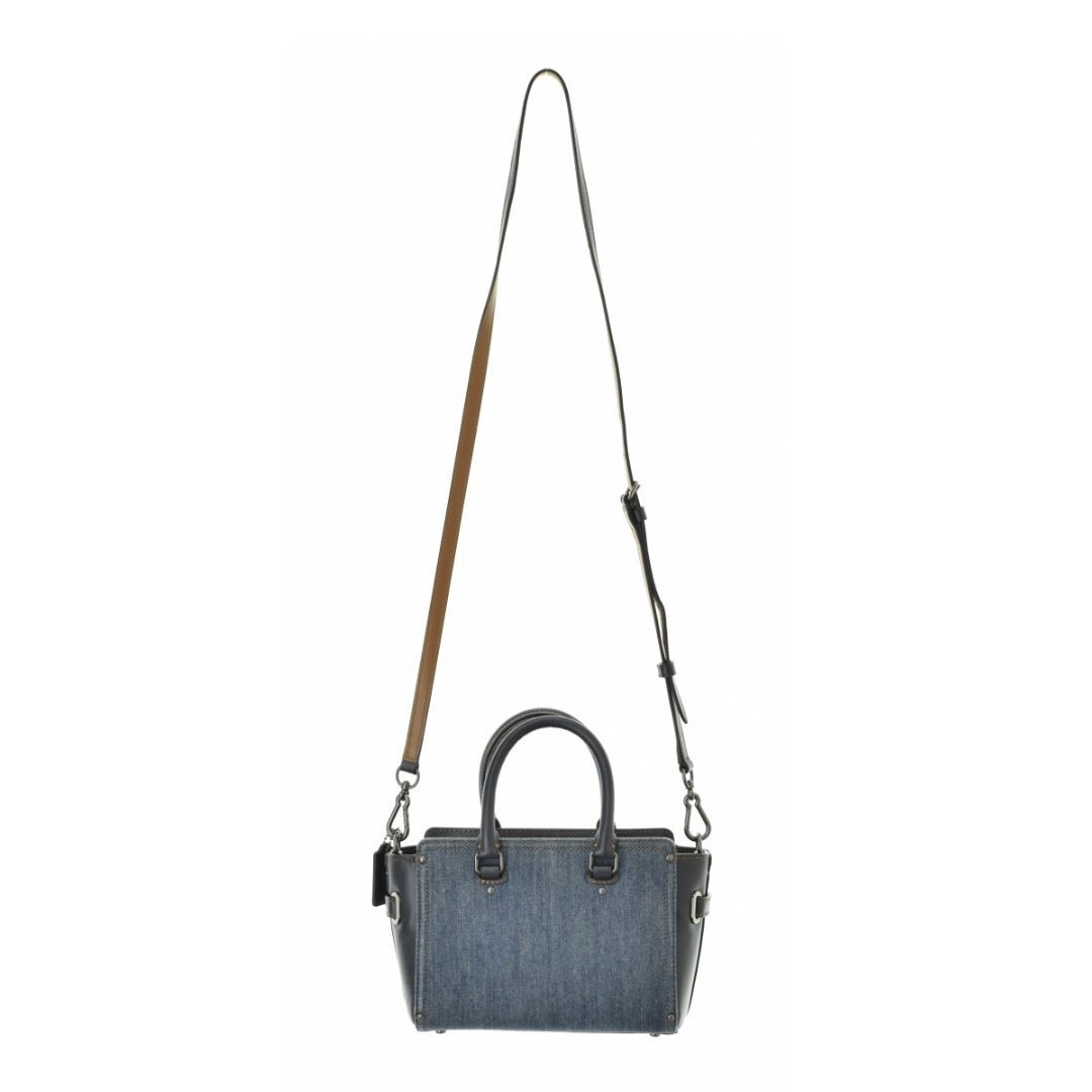 COACH F57575 Denim Mini Break Carrier 2WAY Shoulder Bag Size: W:7.9 × H:5.5 in.