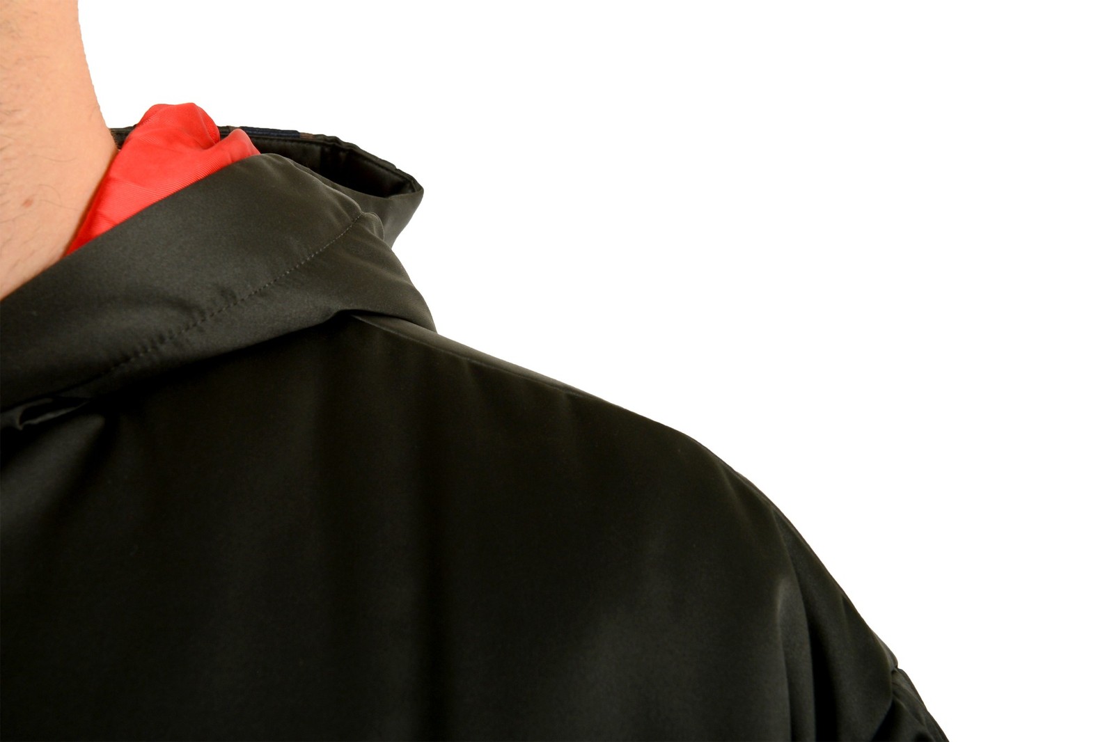 Scuderia Ferrari Men’s Black Fluid Satin Padded Hooded Bomber Jacket US S IT 48