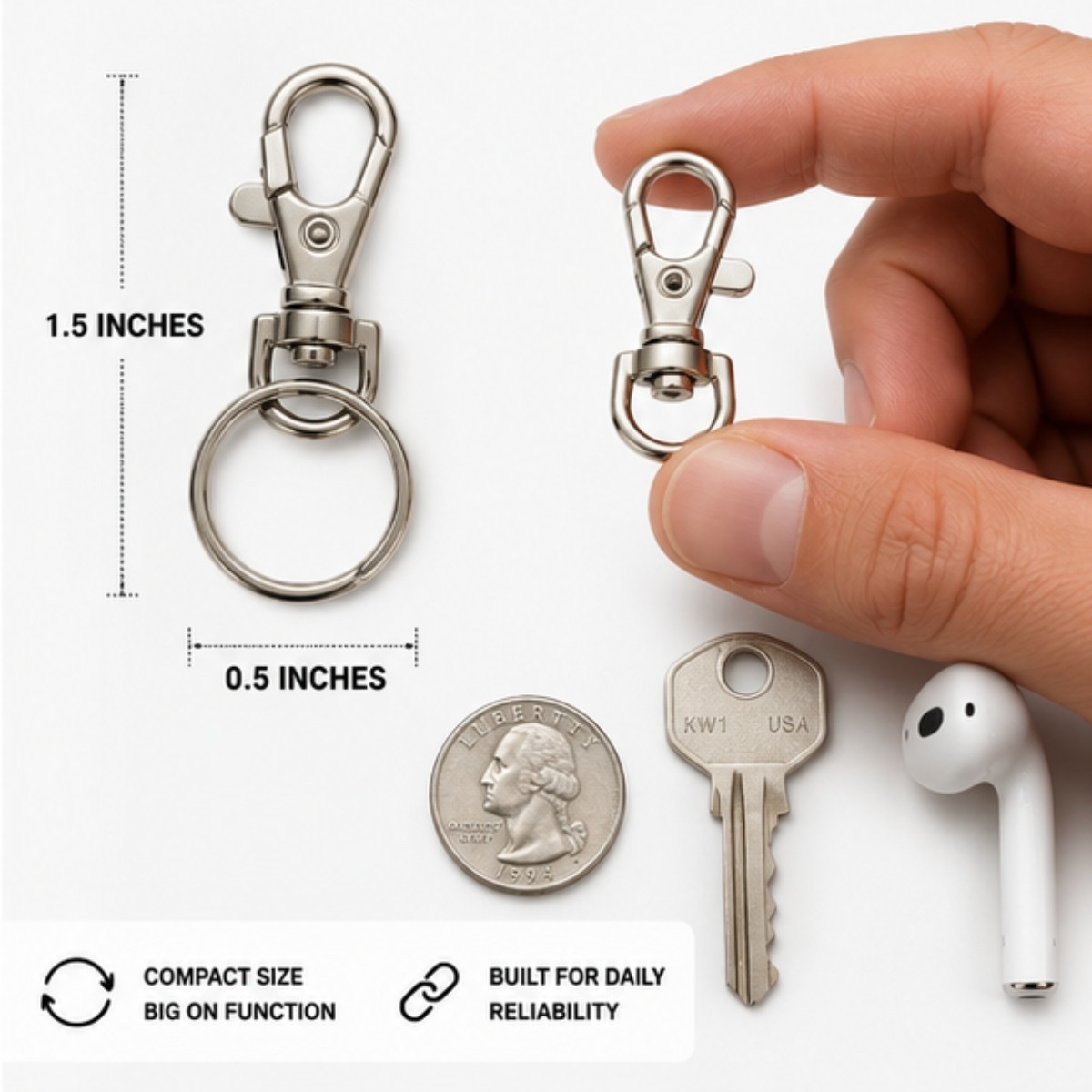 Modular Carry System Utility Pouch Swivel Clip Key Ring Everyday Carry Organizer