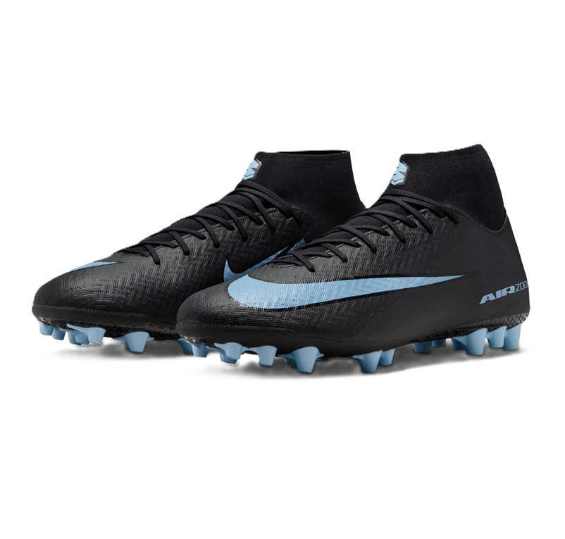 Nike Men’s Mercurial Superfly 10 AG Soccer Black/Ice Blue FQ8329-001 j
