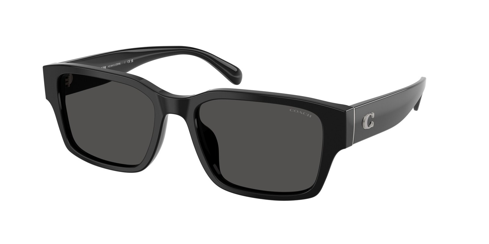 COACH HC8441U 500287 Cby96 Black Grey Solid 55 mm Men’s Sunglasses