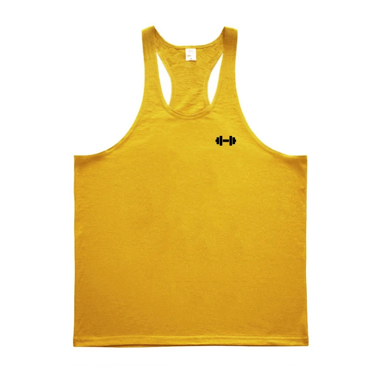 Gym Bodybuilding Stringer Y-back Tank Tops Mens Fitness Sleeveless Cotton