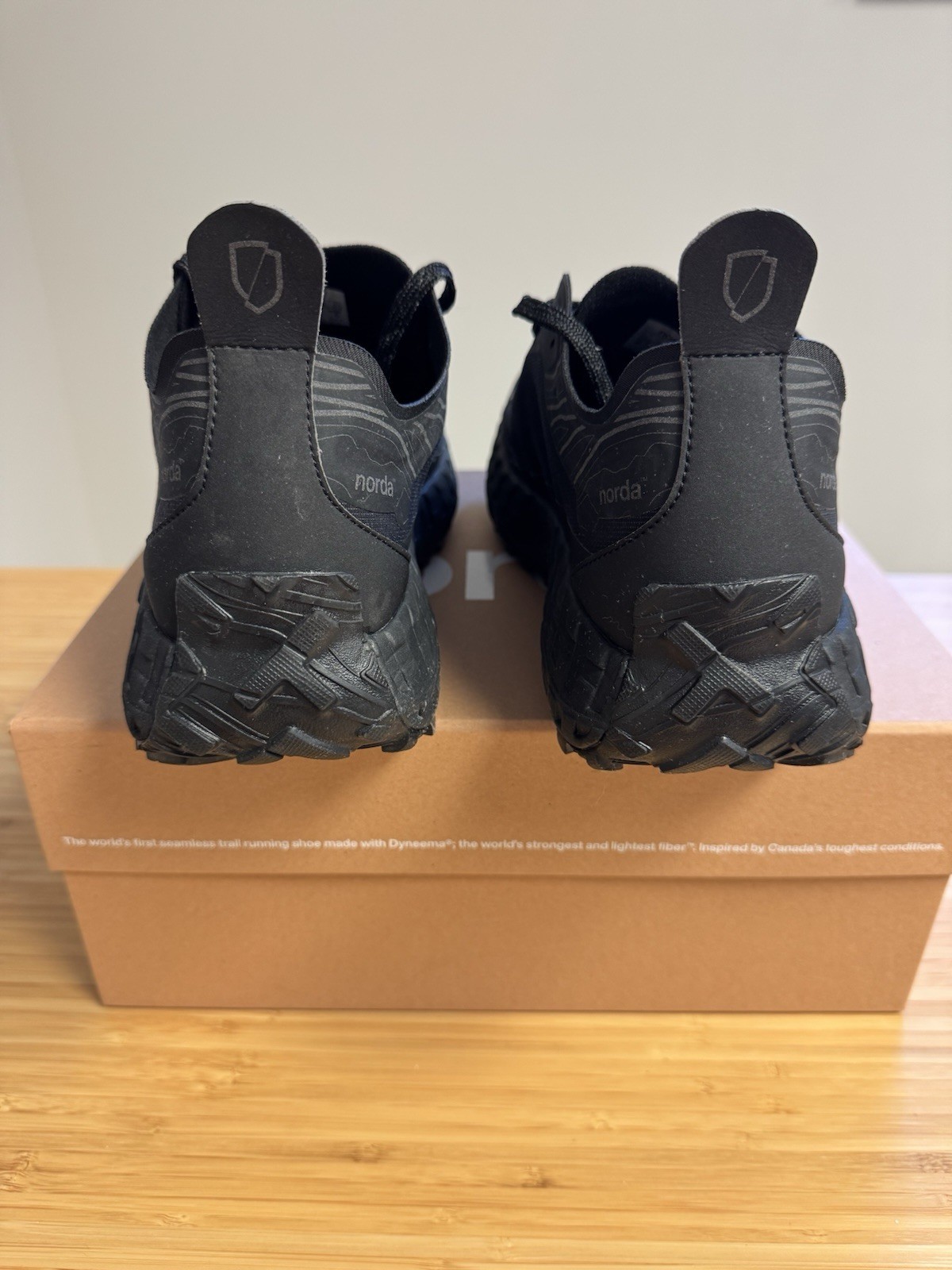 Norda 001 Trail Running Shoes Dyneema Stealth Black, Size 9.5M/11W Excellent 5mi
