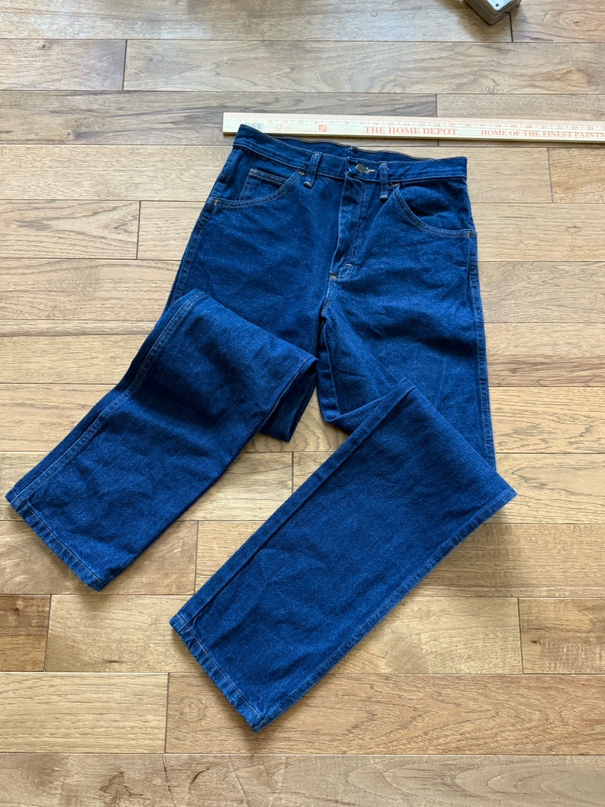 VINTAGE NOS RUSTLER HEAVY RAW DENIM REGULAR JEANS NWT 30×32 Western Workwear