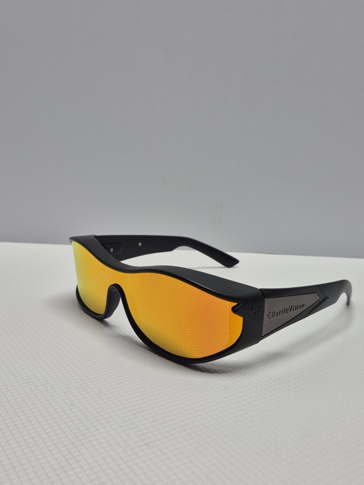 BattleVision HD Polarized Tactical Sunglasses Wraparound Z22-4123 BulbHead Black