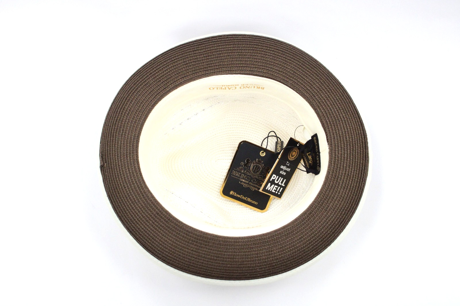Men’s Bruno Capelo Fedora 100% Poly Braid Dark-Brown CV-893