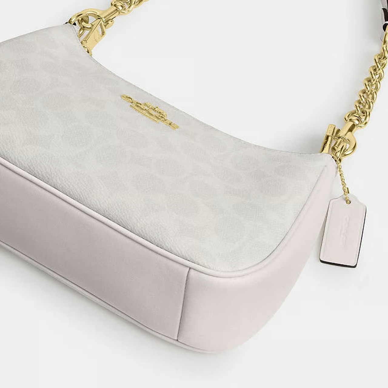 NWT Coach Teri Shoulder Bag In Signature Canvas CV933 Gold/White/Chalk