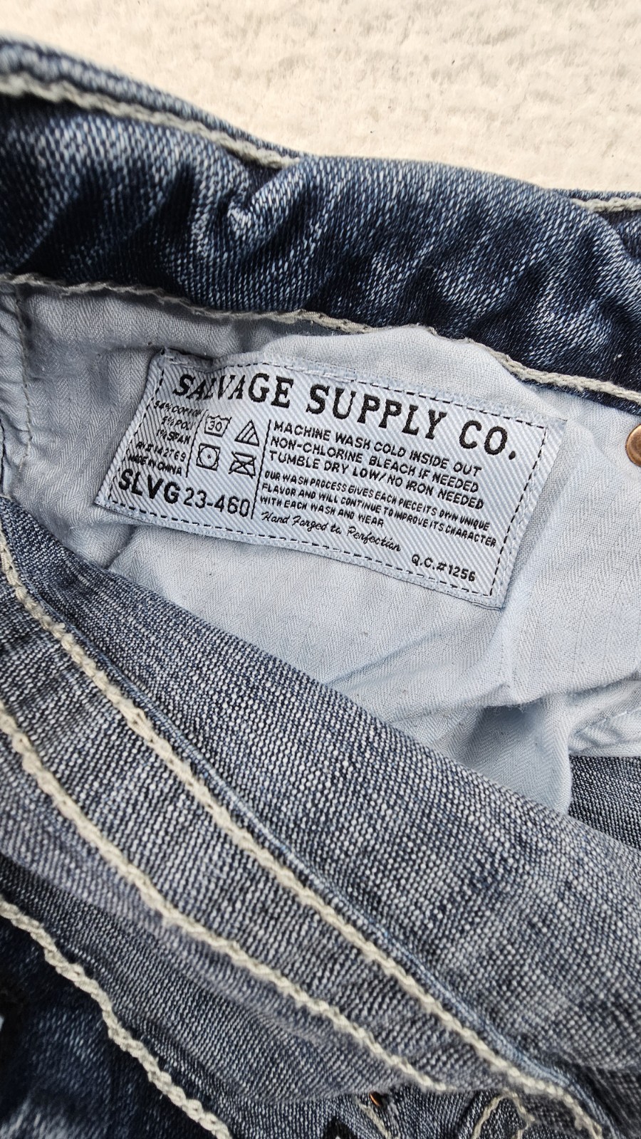 Buckle SLVG Salvage Jeans Mens 34×34 Mayhem Regular Bootcut Blue Denim