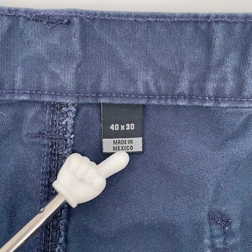 Carhartt Work Pants Mens 40×30 Fits 38×29 Blue Cotton Blend Trousers 5 Pocket