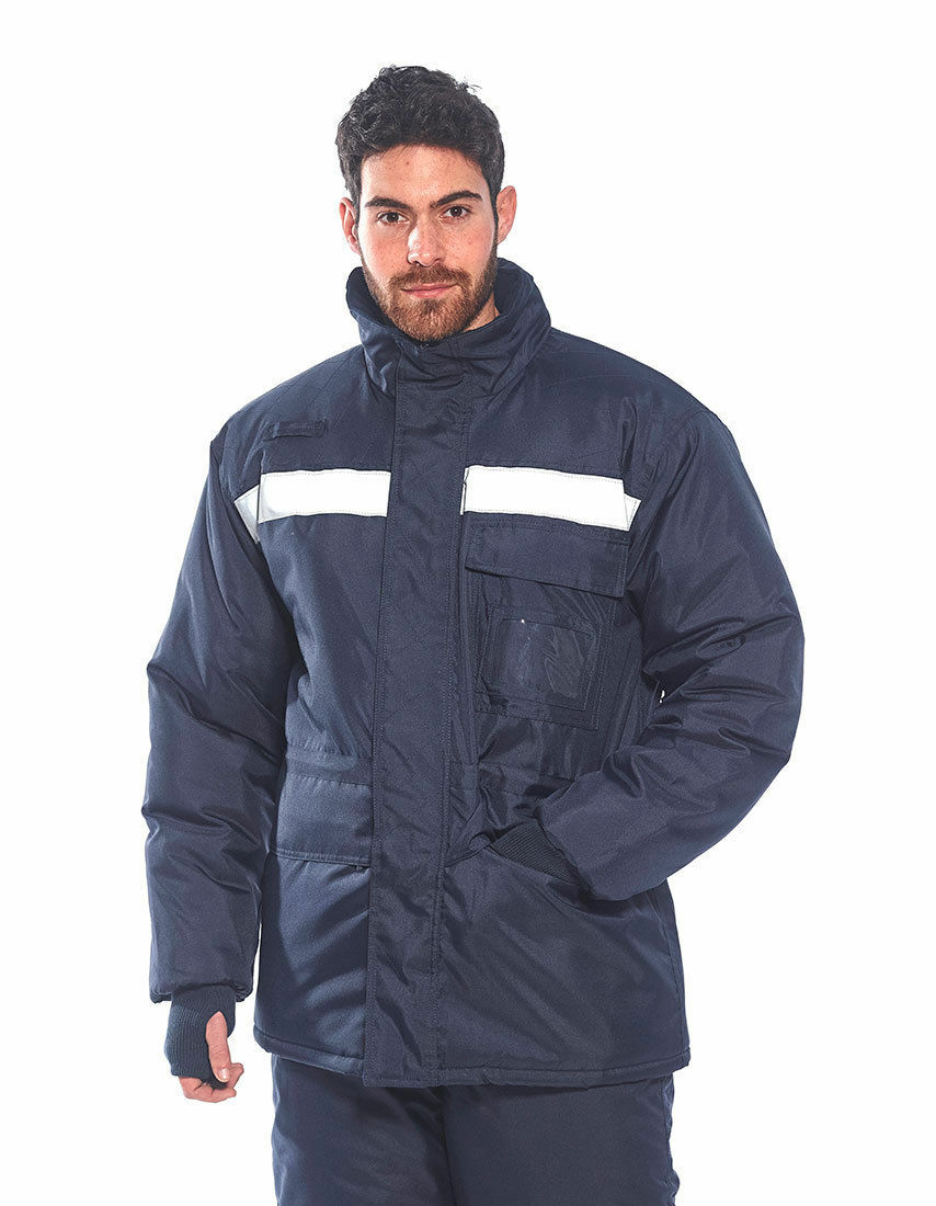 Portwest CS10 ColdStore Quilt Lined Polyester Reflective Hooded Safety Jacket