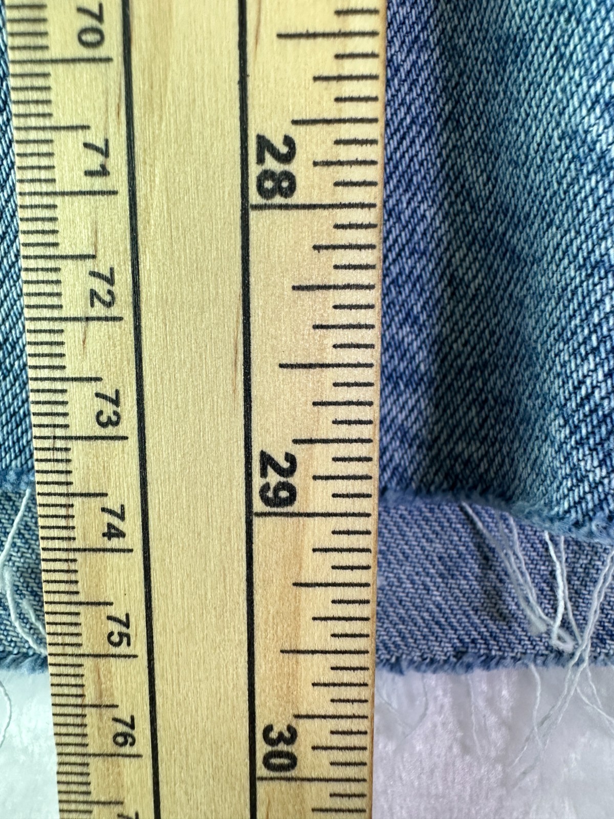 Levi’s Deconstructed Denim Skirt High Rise A Line 25″ Waist BNWT 29″ Length