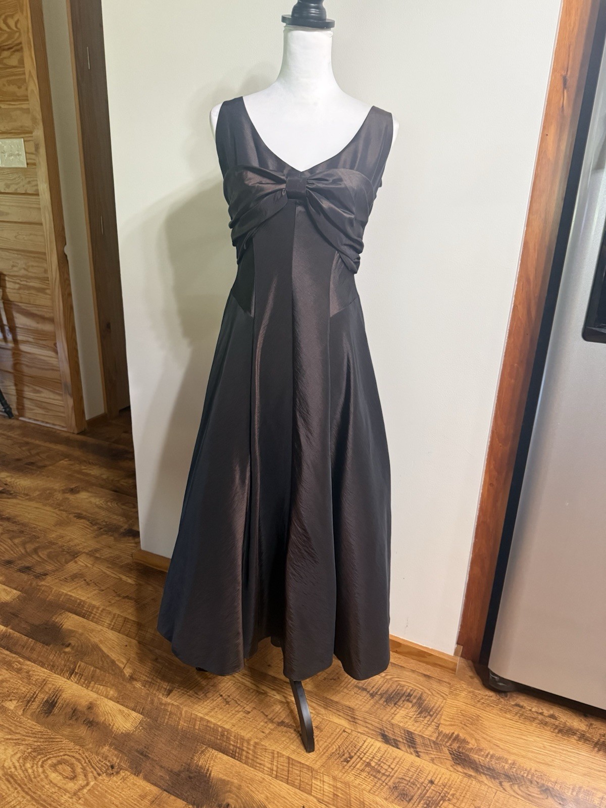 VTG SL Fashions Princess Cut Whimsy Midi Dress M Romantic Iridescent