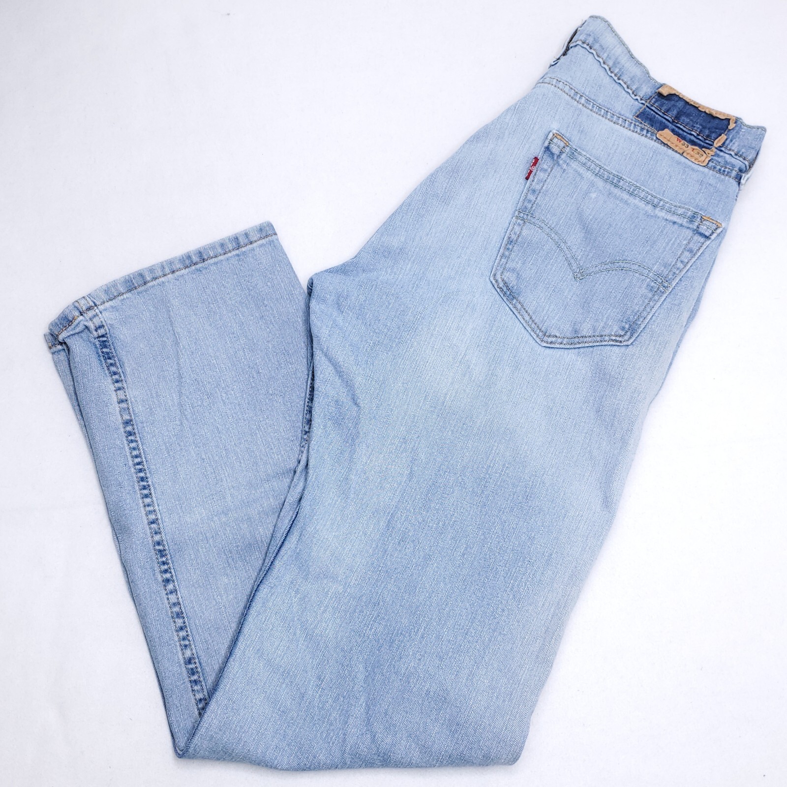 Levi’s 500 Series Regular Straight Leg Jeans Size 32×32 Light Wash Distressed
