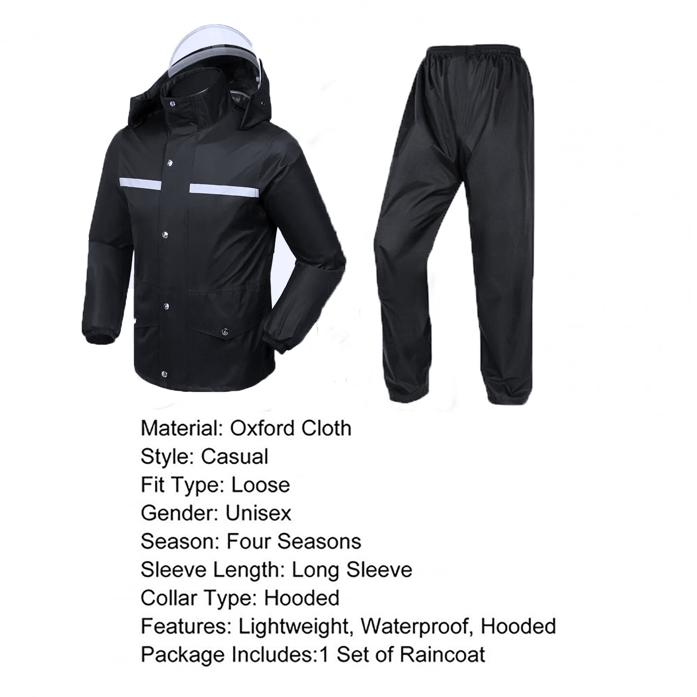 Rain Suits for Men Women Jackets Pant Gear Raincoat Waterproof motorcycle hivis