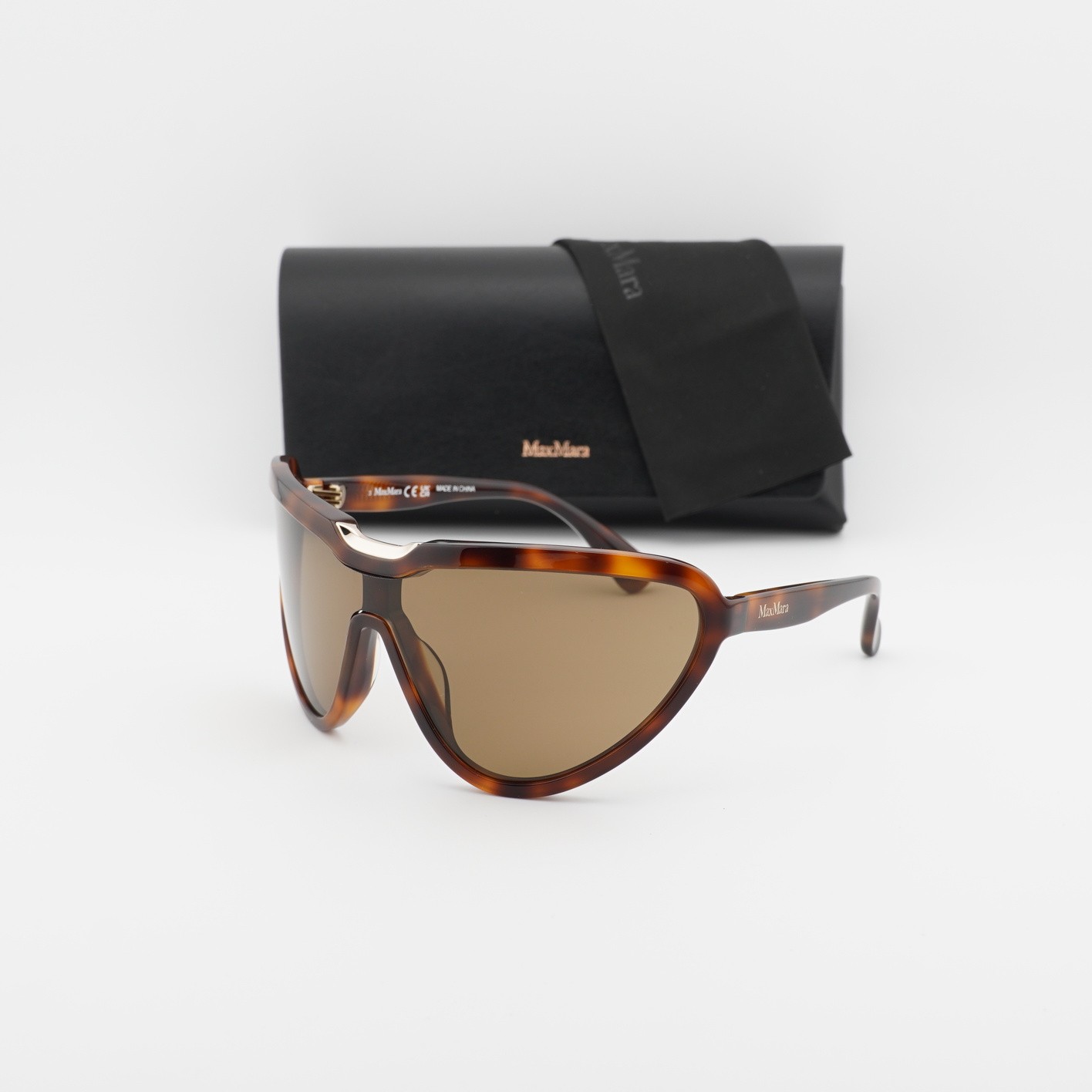 Max Mara MM0084 52E Havana/Brown 139-0-115 Sunglasses New Authentic