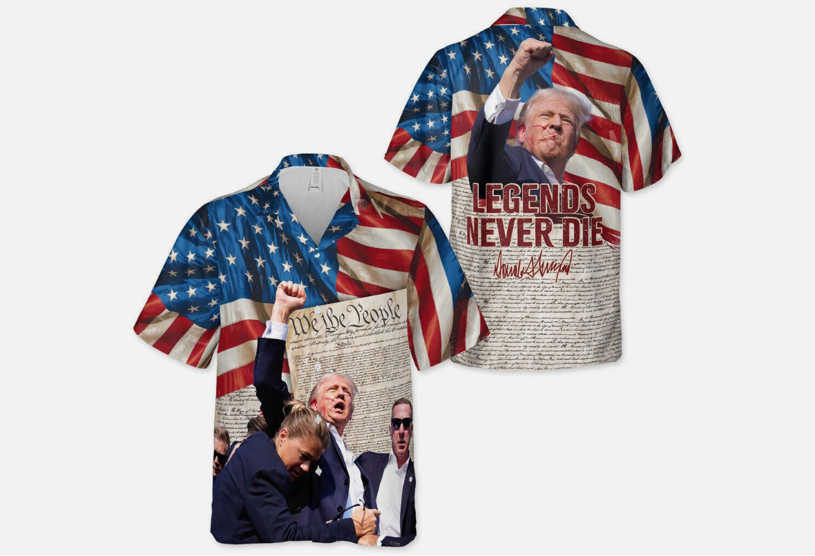 Legends Never Die Hawaiian Shirt We The People Shirt Trump Fight 3D Shirt