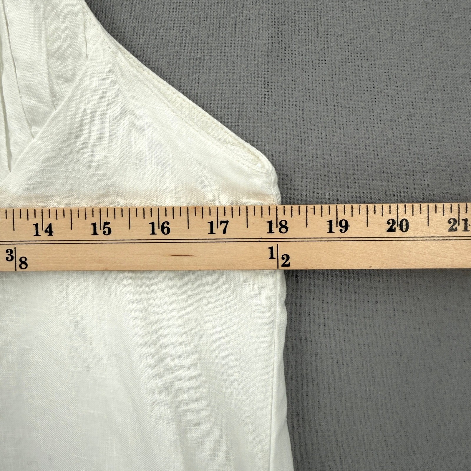 RESET by Jane Linen Mini Dress Womens Medium White Casual Travel Beach Pool