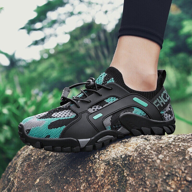 Mens Waterproof Quick Dry Athletic Non-slip Hiking Sports Shoes Outdoor Sneakers
