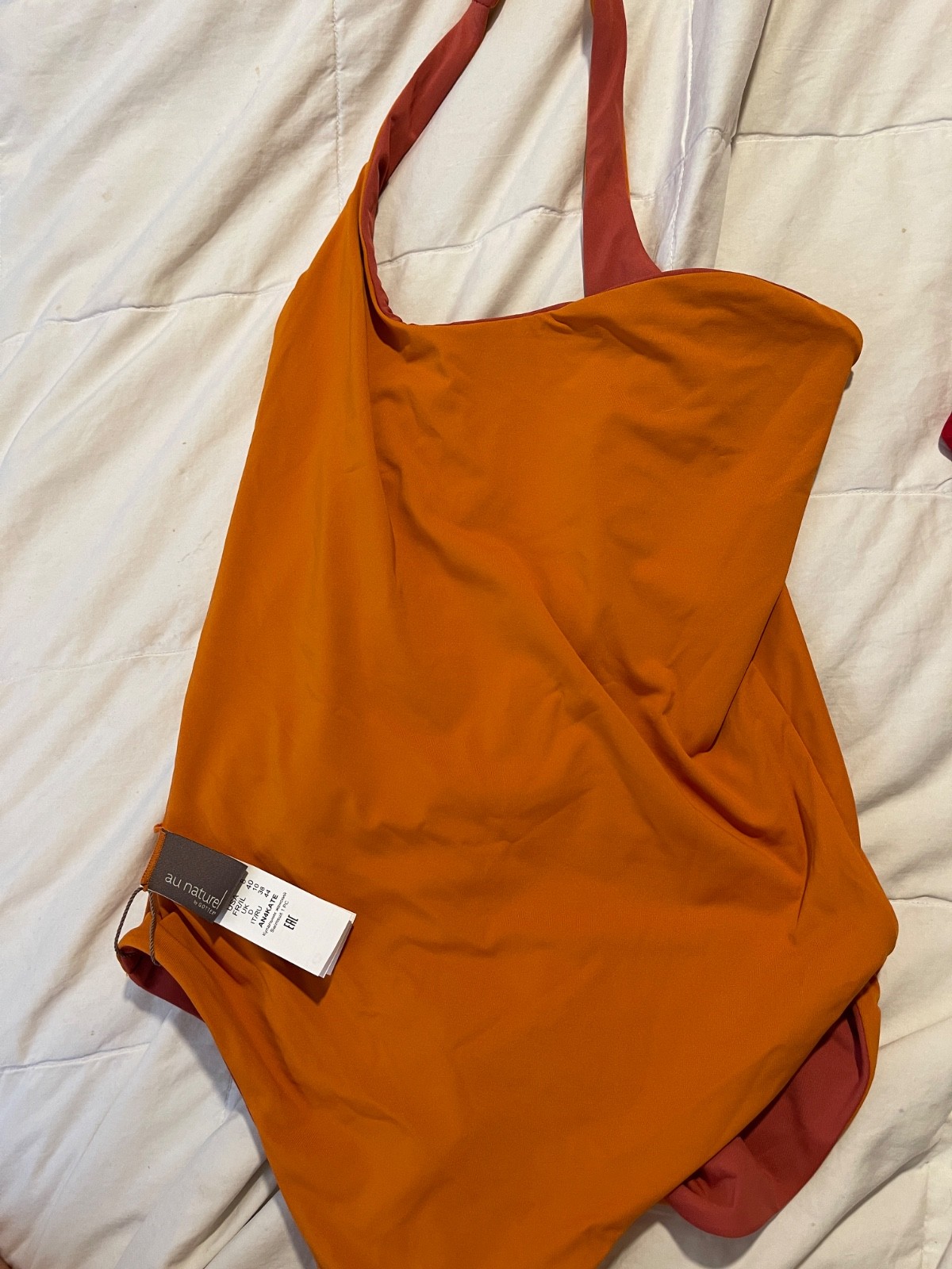 NEW Gottex Women’s Au Naturel Reversible 1 Piece Swimsuit Sz 8 + Scrunchie
