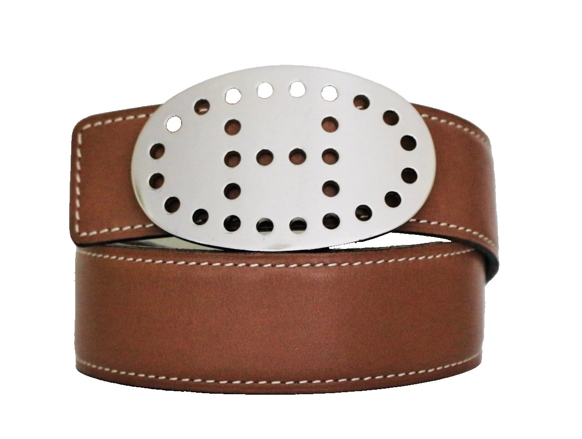 1 DAYS SALES 32 MM/80CM HERMES VTG. “EVELYNE” Silver Buckle Reversible Leather