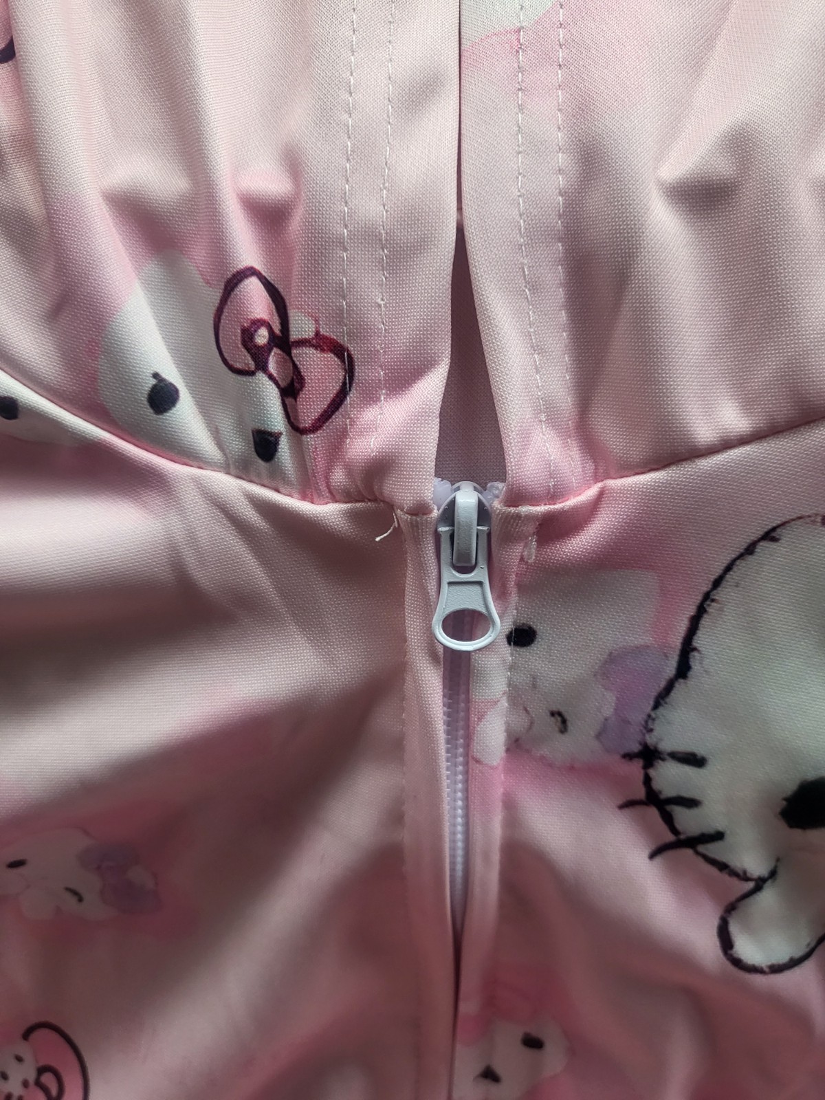 Pink Hello Kitty Zip Up Hoodie Size S Womens Sanrio Gyaru Kawaii Harajuku Y2k
