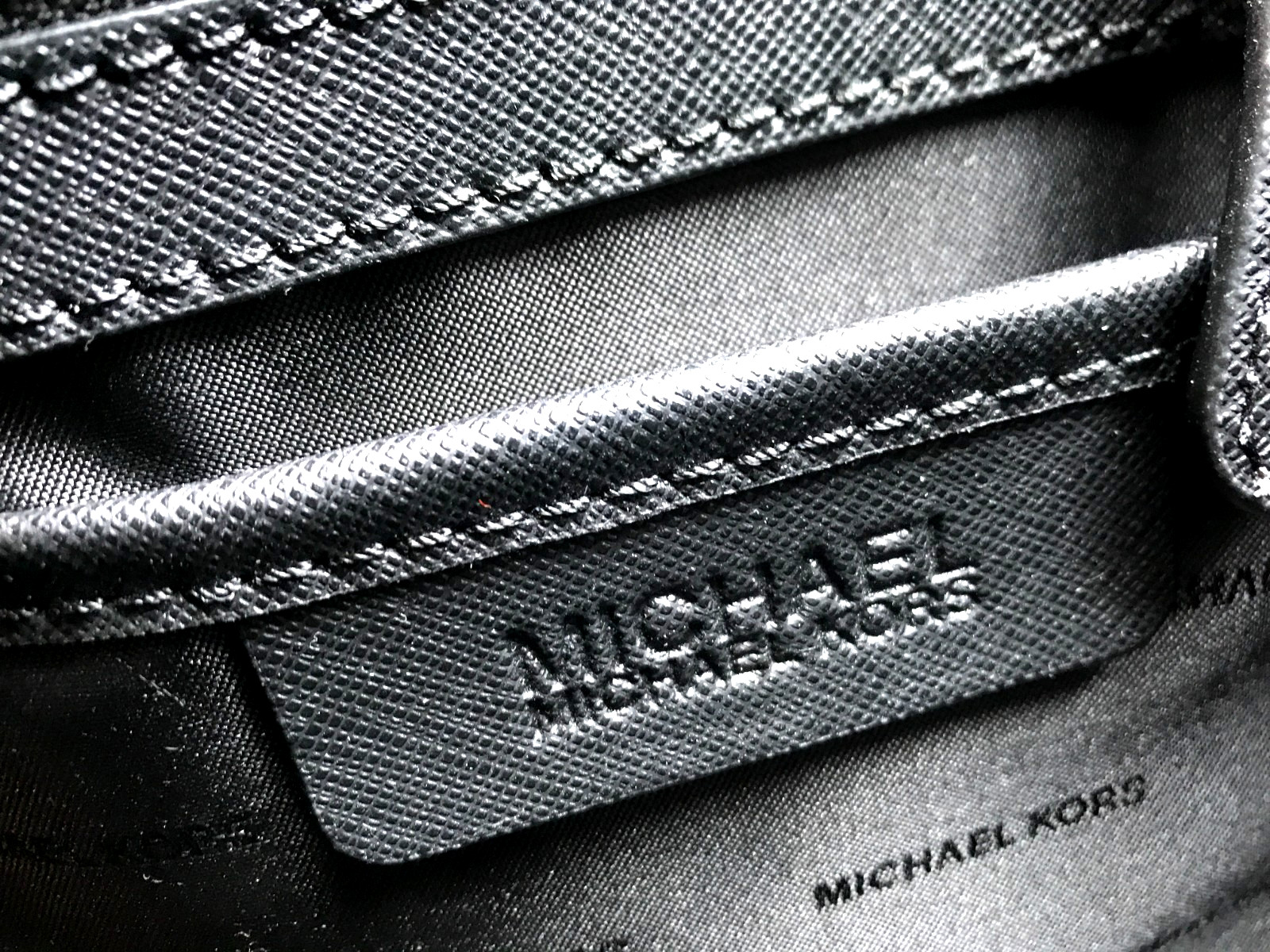 Michael Kors Savannah Large Saffiano Leather Satchel Black Crossbody Handbag