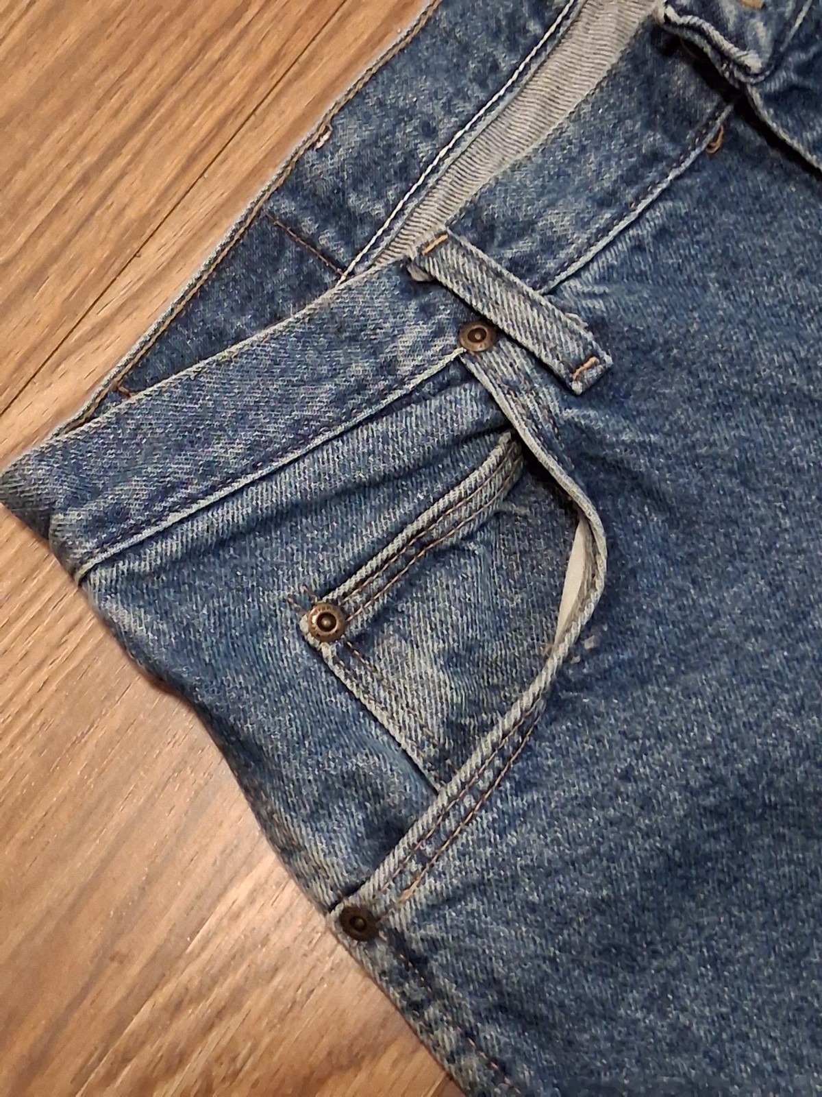 Wrangler Jeans 5 Star Premium Dark Stonewash 35×30 Regular Straight, Higher Rise